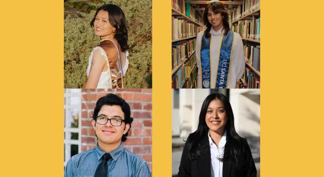 The four EXITO scholars who are featured in the article headshots 